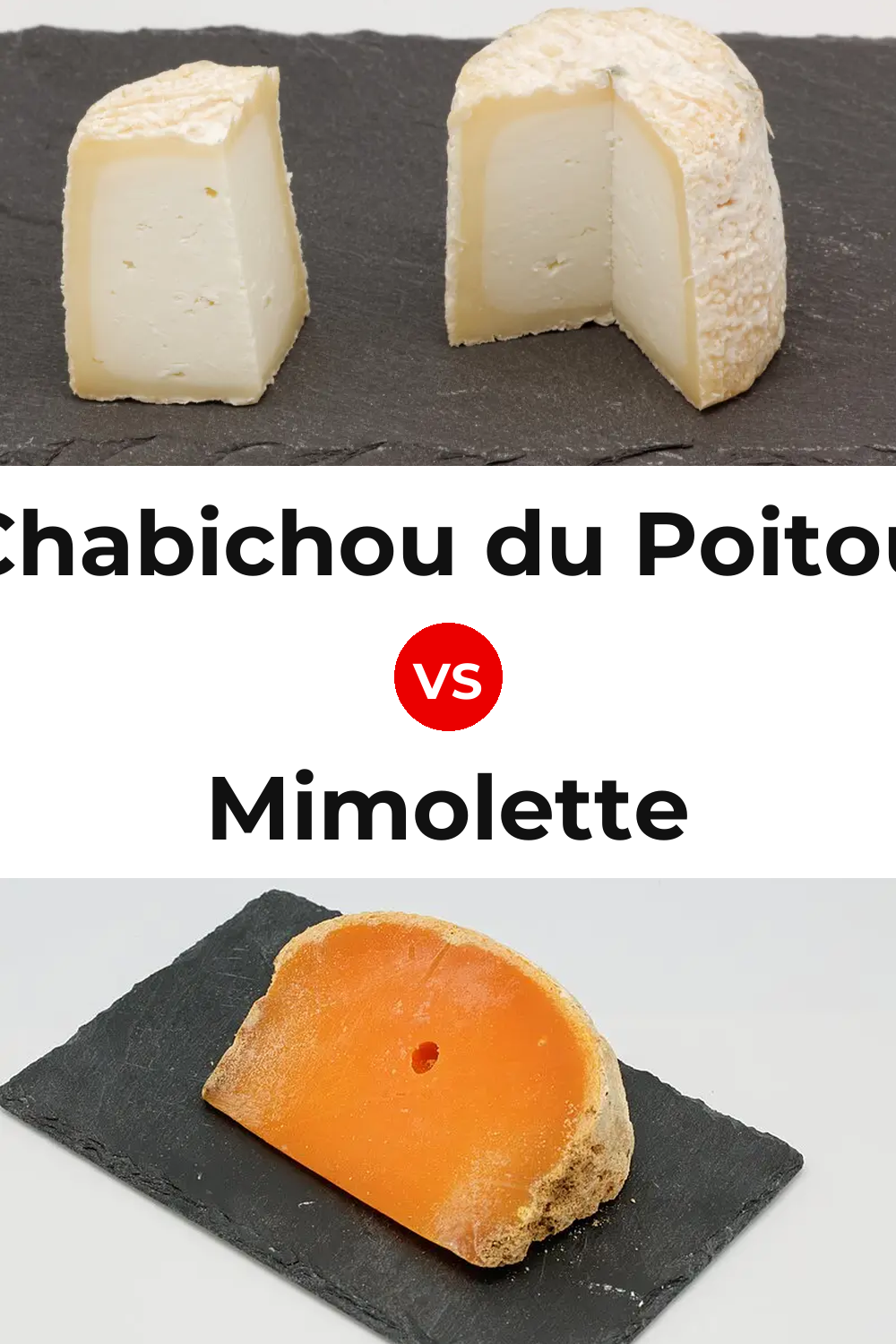 Chabichou du Poitou Cheese vs Mimolette Cheese Pinterest comparison
