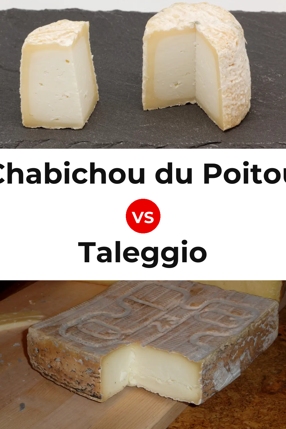 Chabichou du Poitou Cheese vs Taleggio Cheese Pinterest comparison