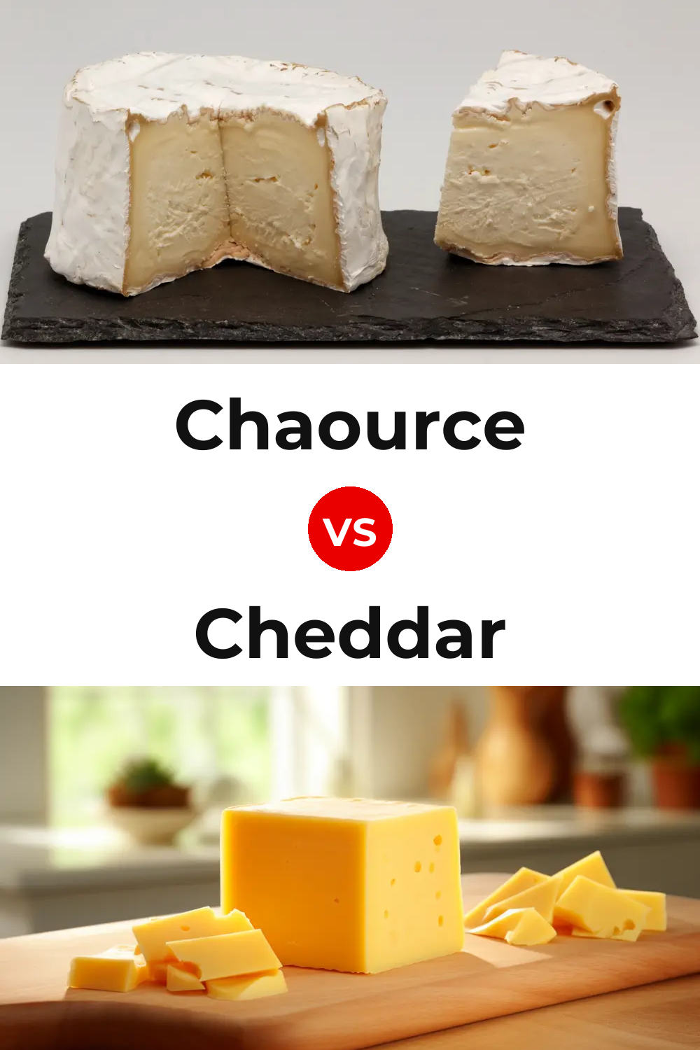Chaource Cheese vs Cheddar Cheese Pinterest comparison