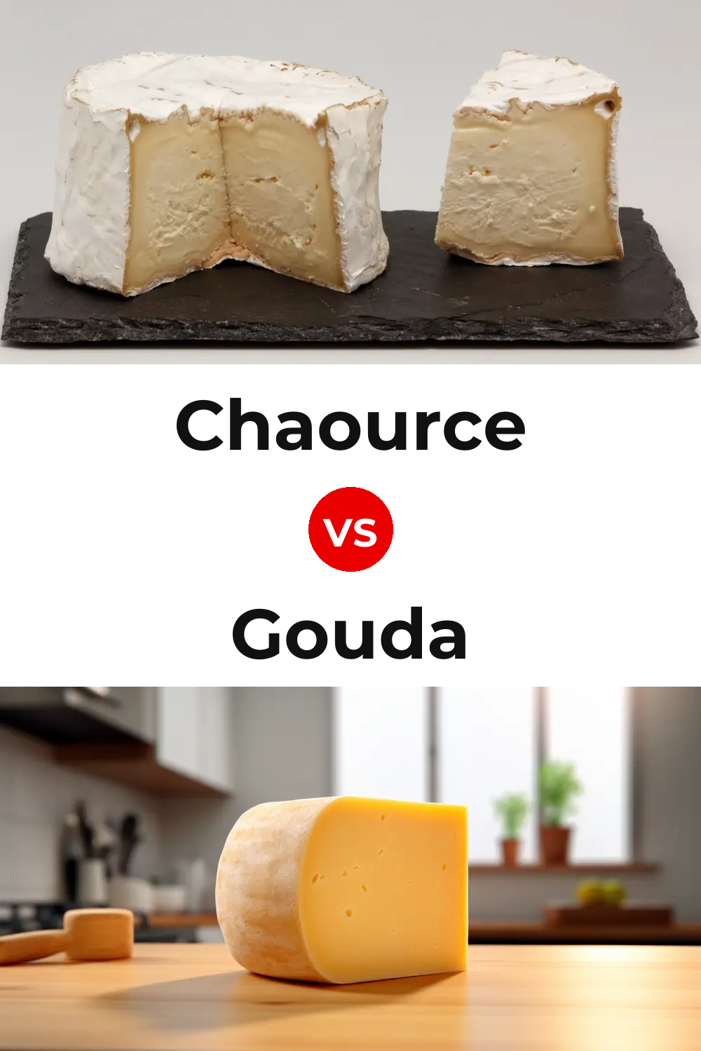 Chaource Cheese vs Gouda Cheese Pinterest comparison