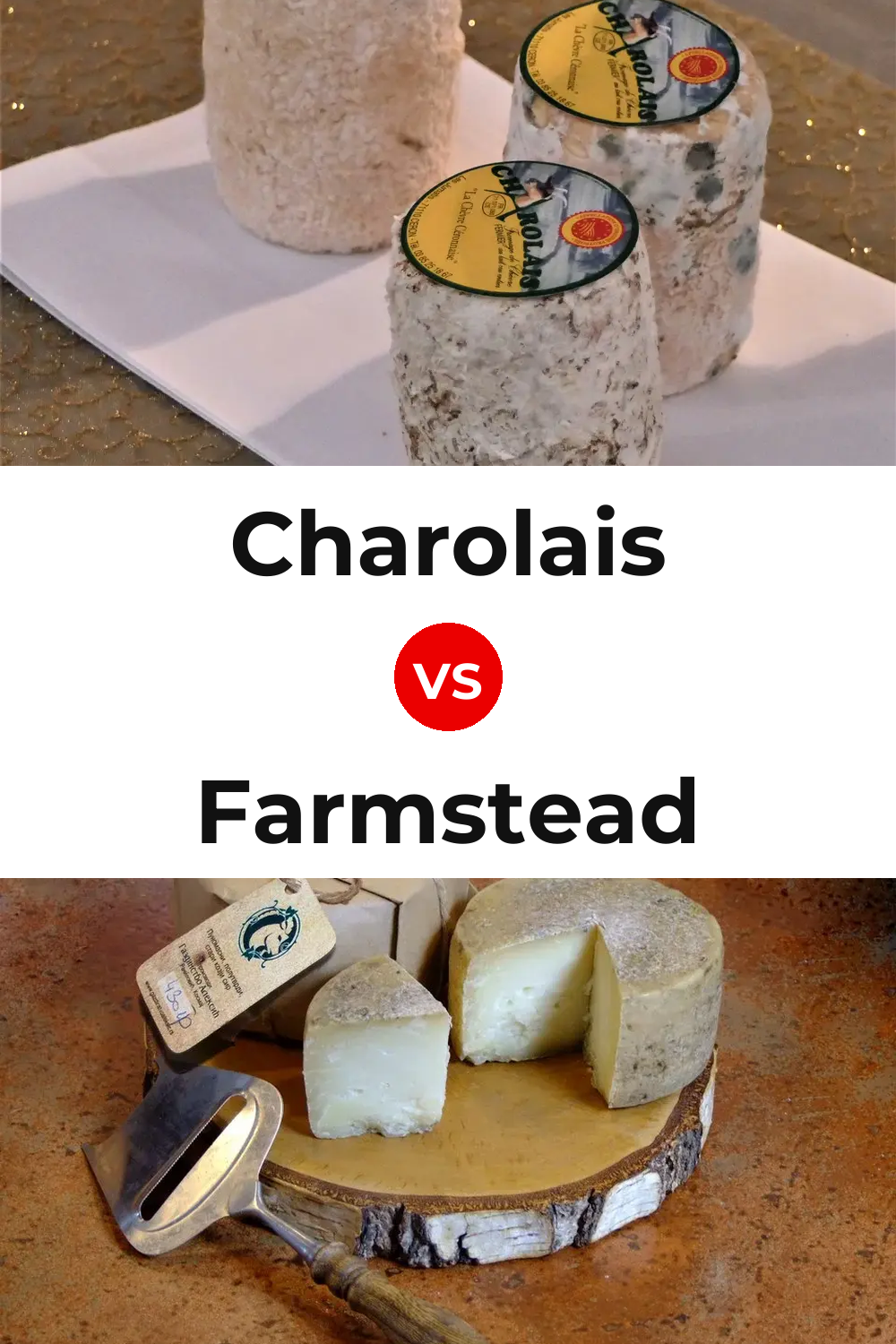 Charolais Cheese vs Farmstead Cheese Pinterest comparison