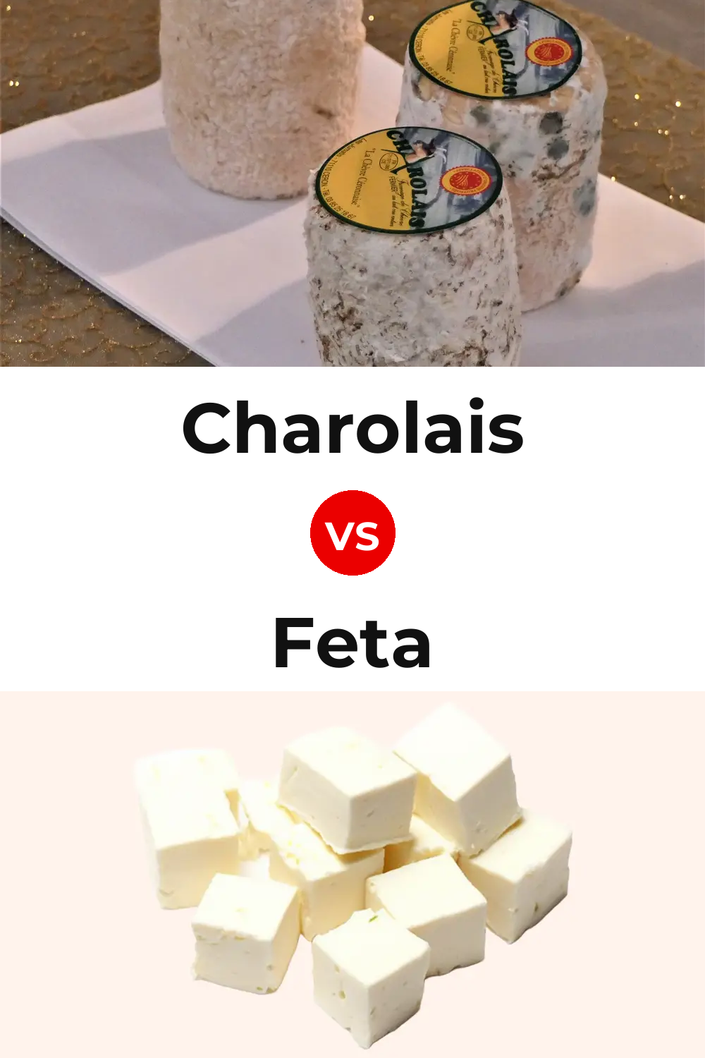 Charolais Cheese vs Feta Cheese Pinterest comparison