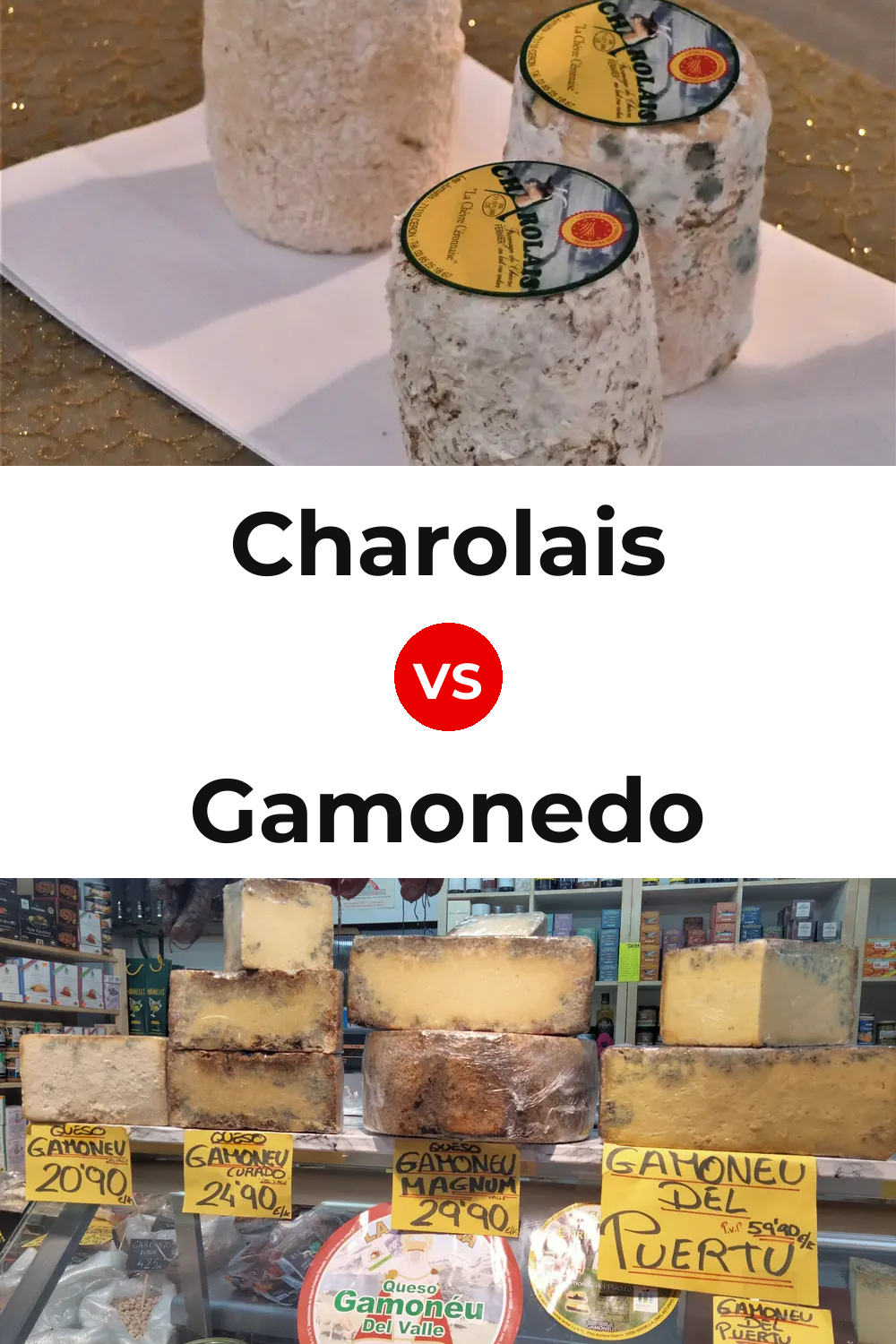 Charolais Cheese vs Gamonedo Cheese Pinterest comparison