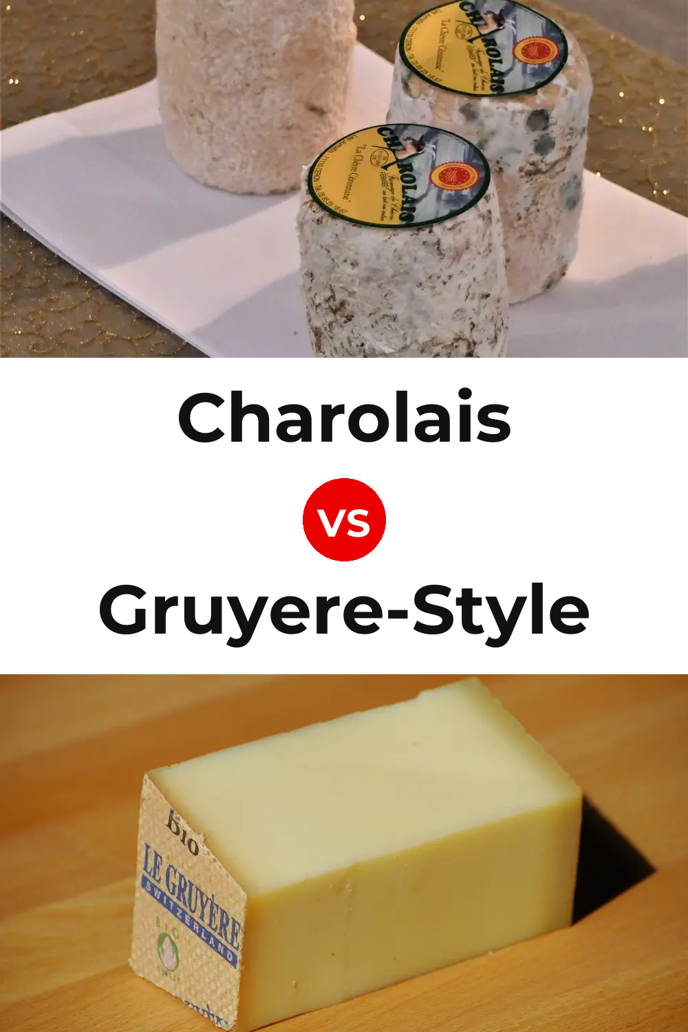 Charolais Cheese vs Gruyere-Style Cheese Pinterest comparison