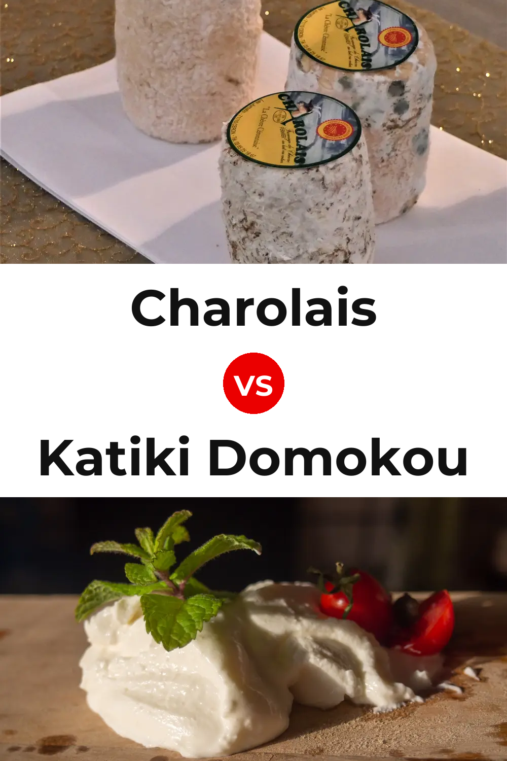 Charolais Cheese vs Katiki Domokou Cheese Pinterest comparison