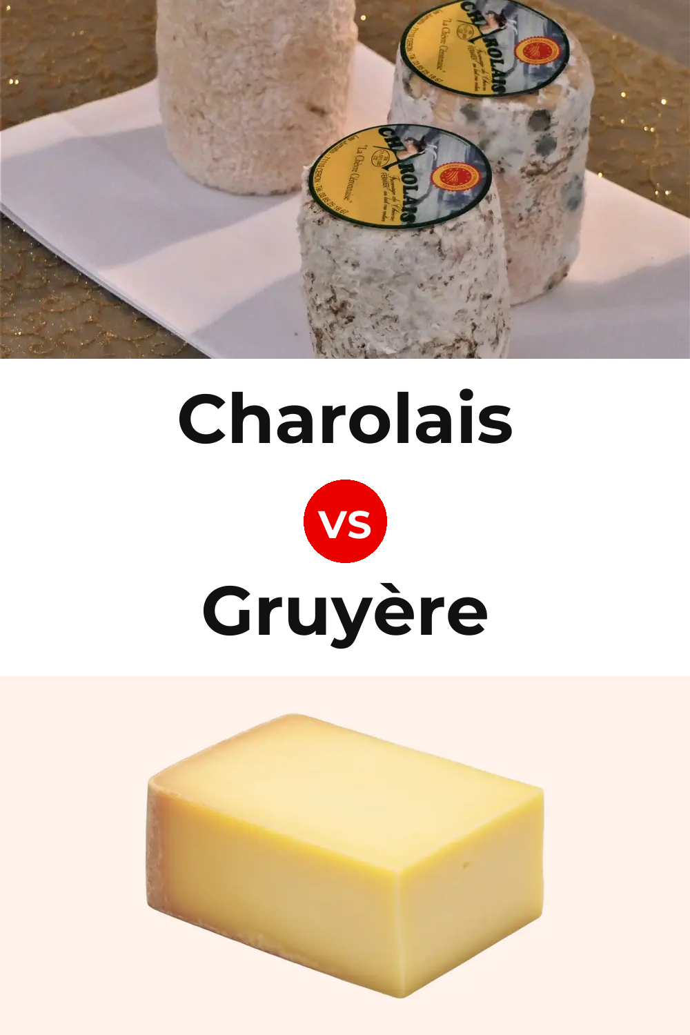 Charolais Cheese vs Gruyère Cheese Pinterest comparison