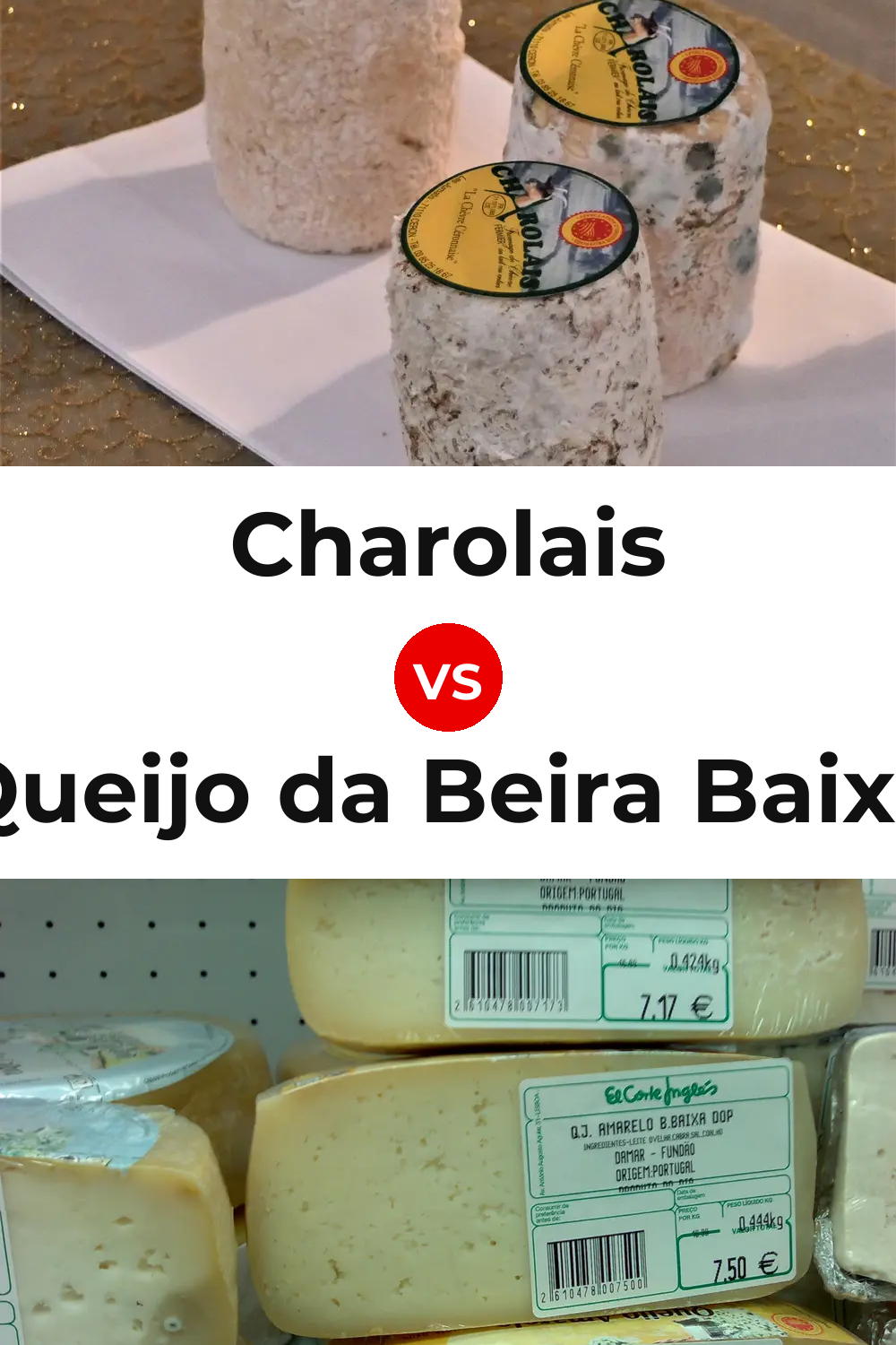 Charolais Cheese vs Queijo da Beira Baixa Pinterest comparison