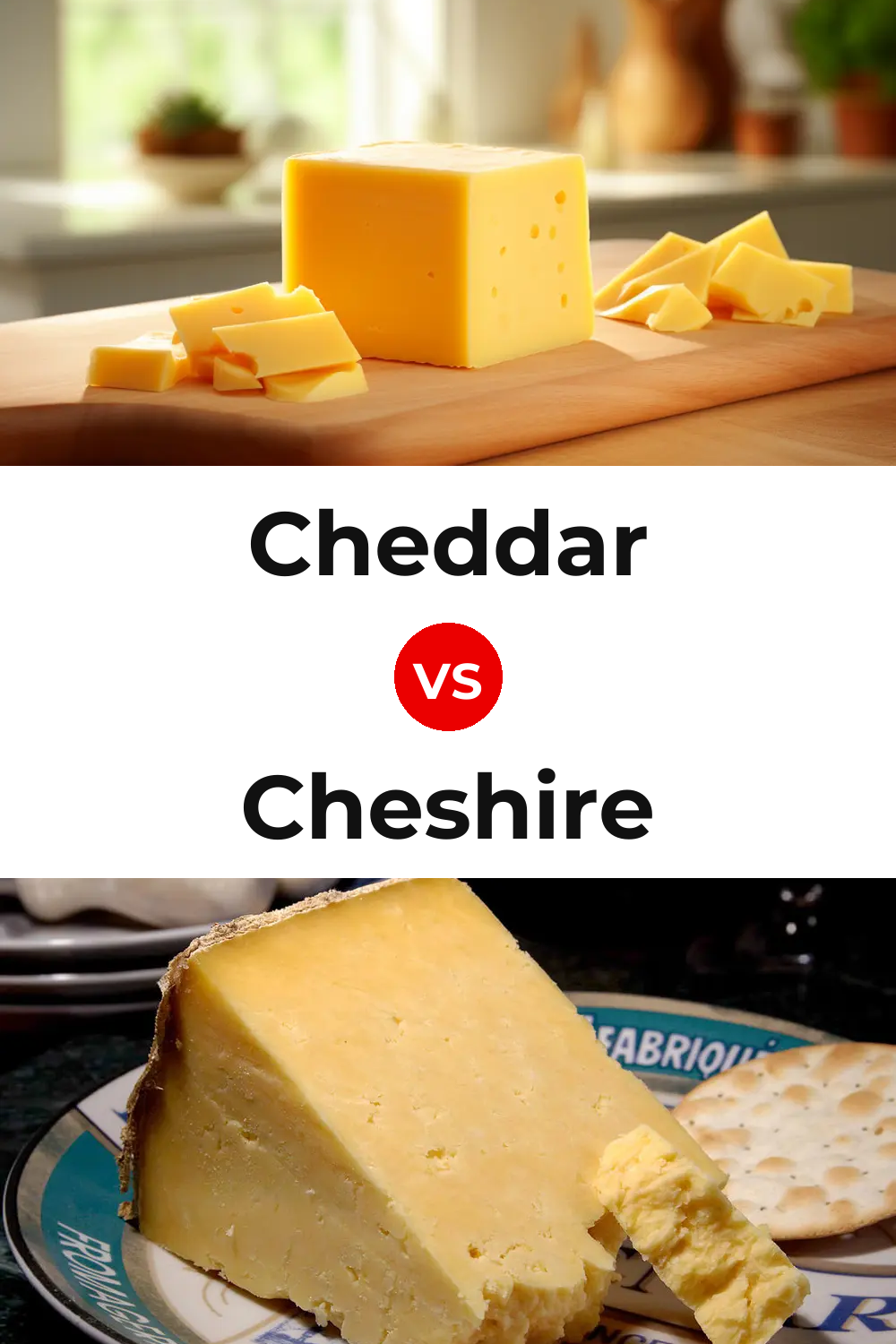 Cheddar Cheese vs Cheshire Cheese Pinterest comparison