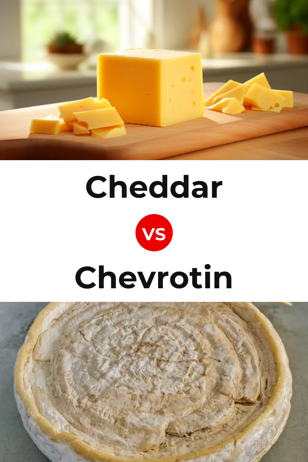 Cheddar Cheese vs Chevrotin Cheese Pinterest comparison