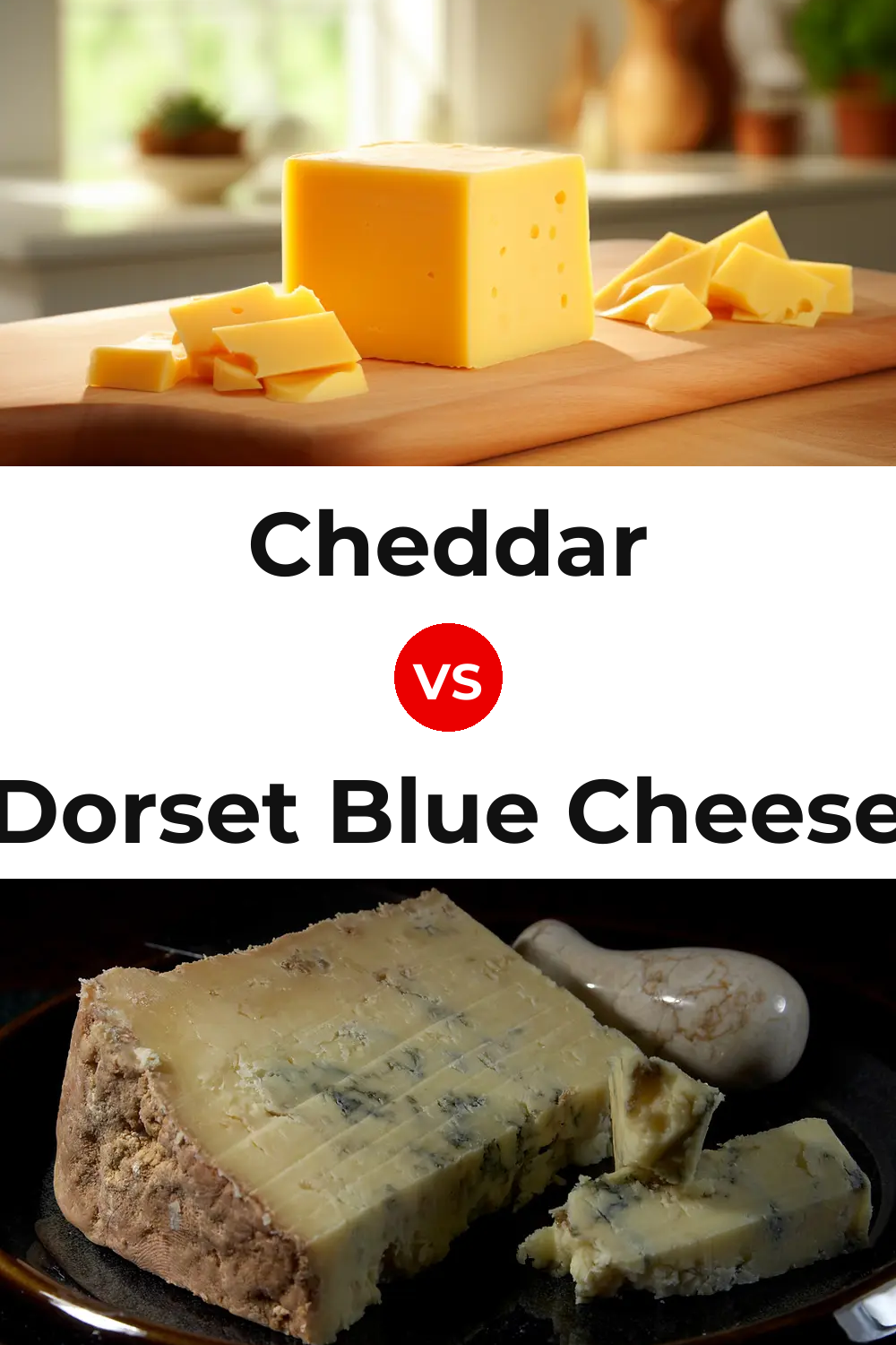 Cheddar Cheese vs Dorset Blue Cheese Pinterest comparison