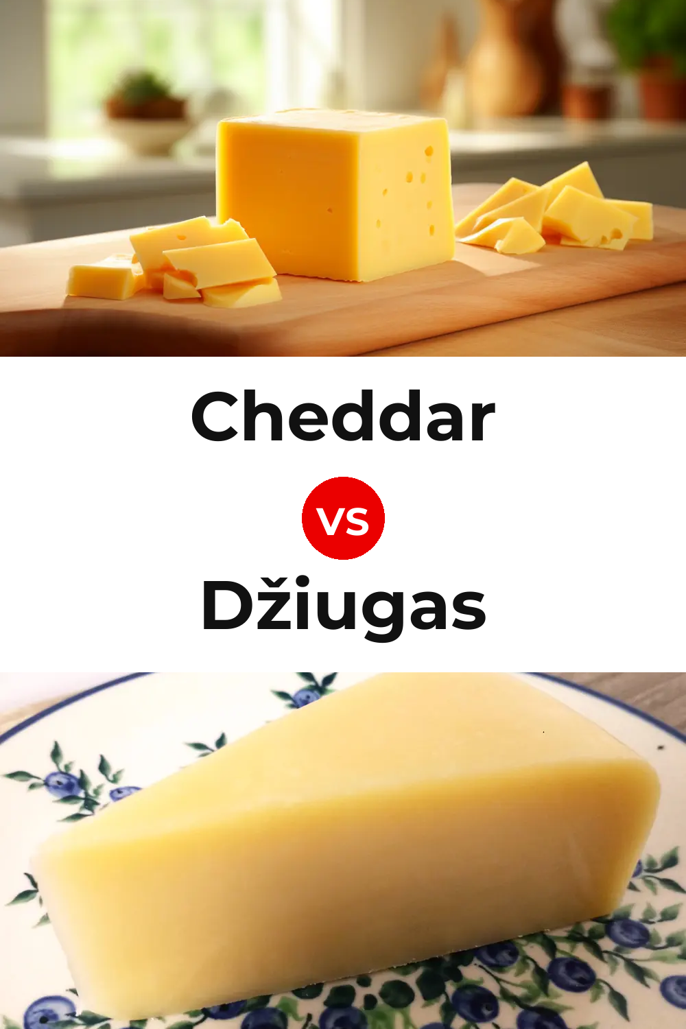 Cheddar Cheese vs Džiugas Cheese Pinterest comparison