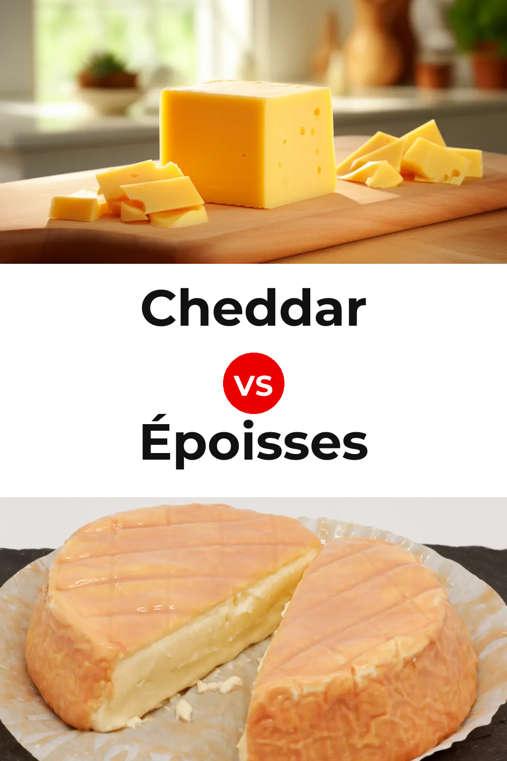 Cheddar Cheese vs Époisses Cheese Pinterest comparison