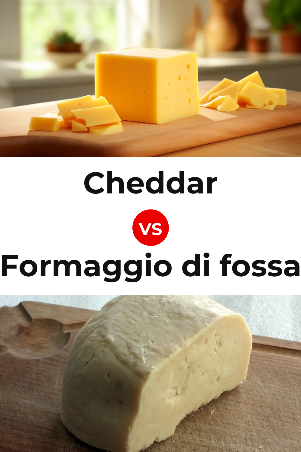 Cheddar Cheese vs Formaggio di fossa Cheese Pinterest comparison
