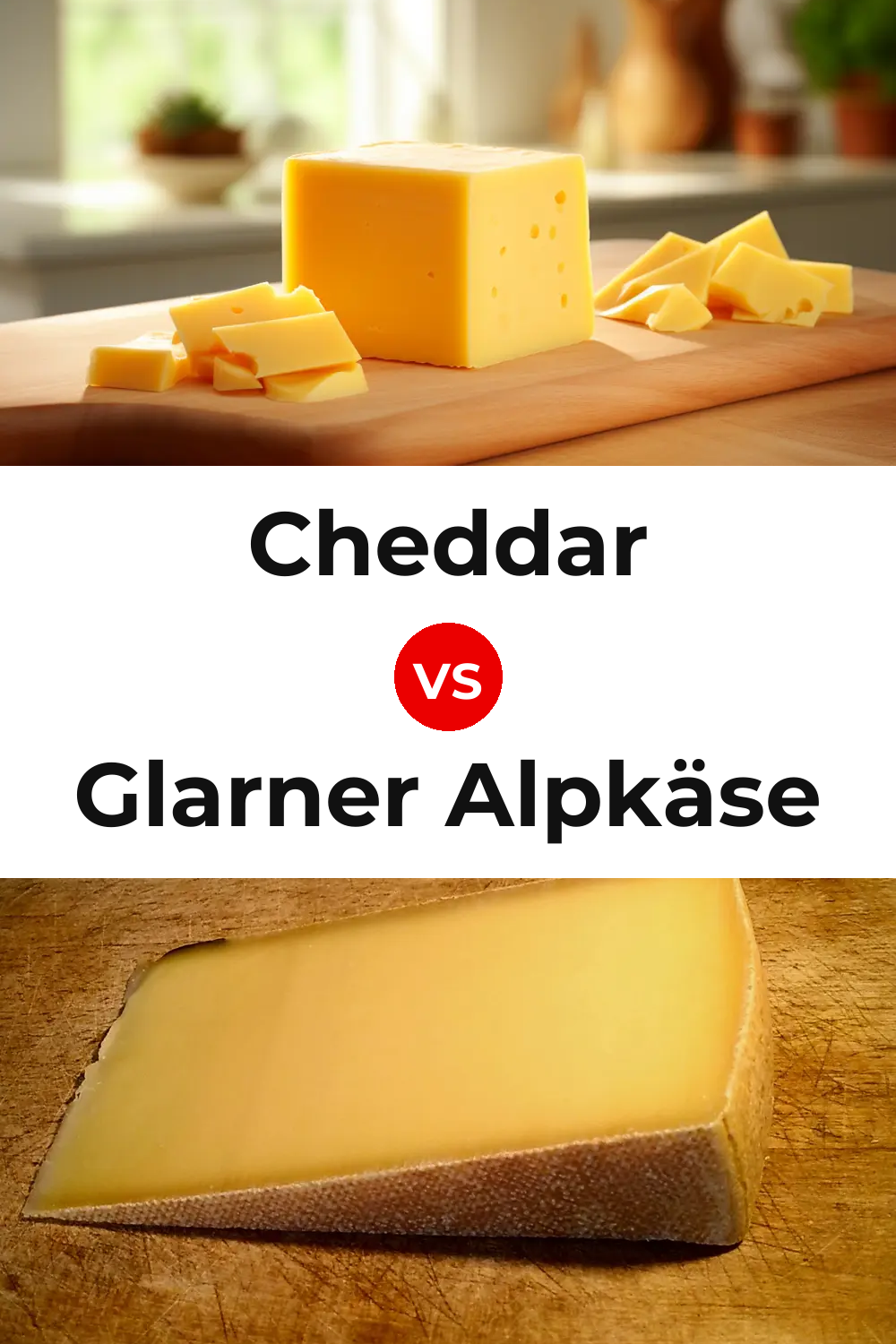 Cheddar Cheese vs Glarner Alpkäse Cheese Pinterest comparison