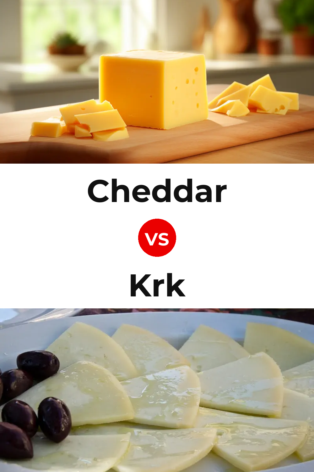 Cheddar Cheese vs Krk Cheese Pinterest comparison