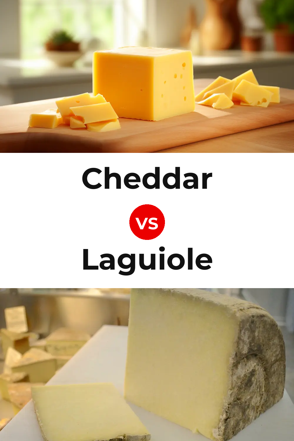 Cheddar Cheese vs Laguiole Cheese Pinterest comparison