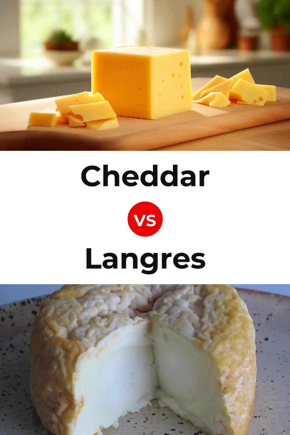 Cheddar Cheese vs Langres Cheese Pinterest comparison