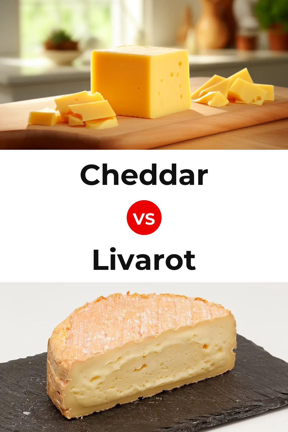Cheddar Cheese vs Livarot Cheese Pinterest comparison