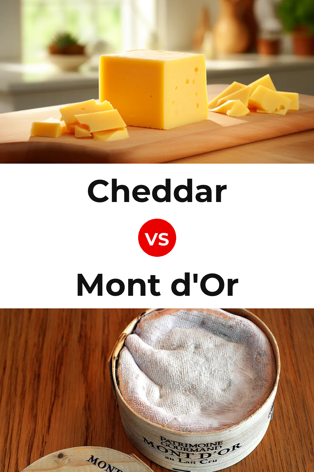 Cheddar Cheese vs Mont d'Or Cheese Pinterest comparison