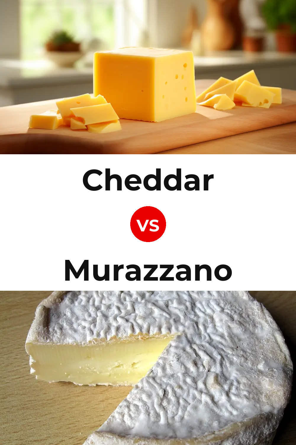 Cheddar Cheese vs Murazzano Cheese Pinterest comparison