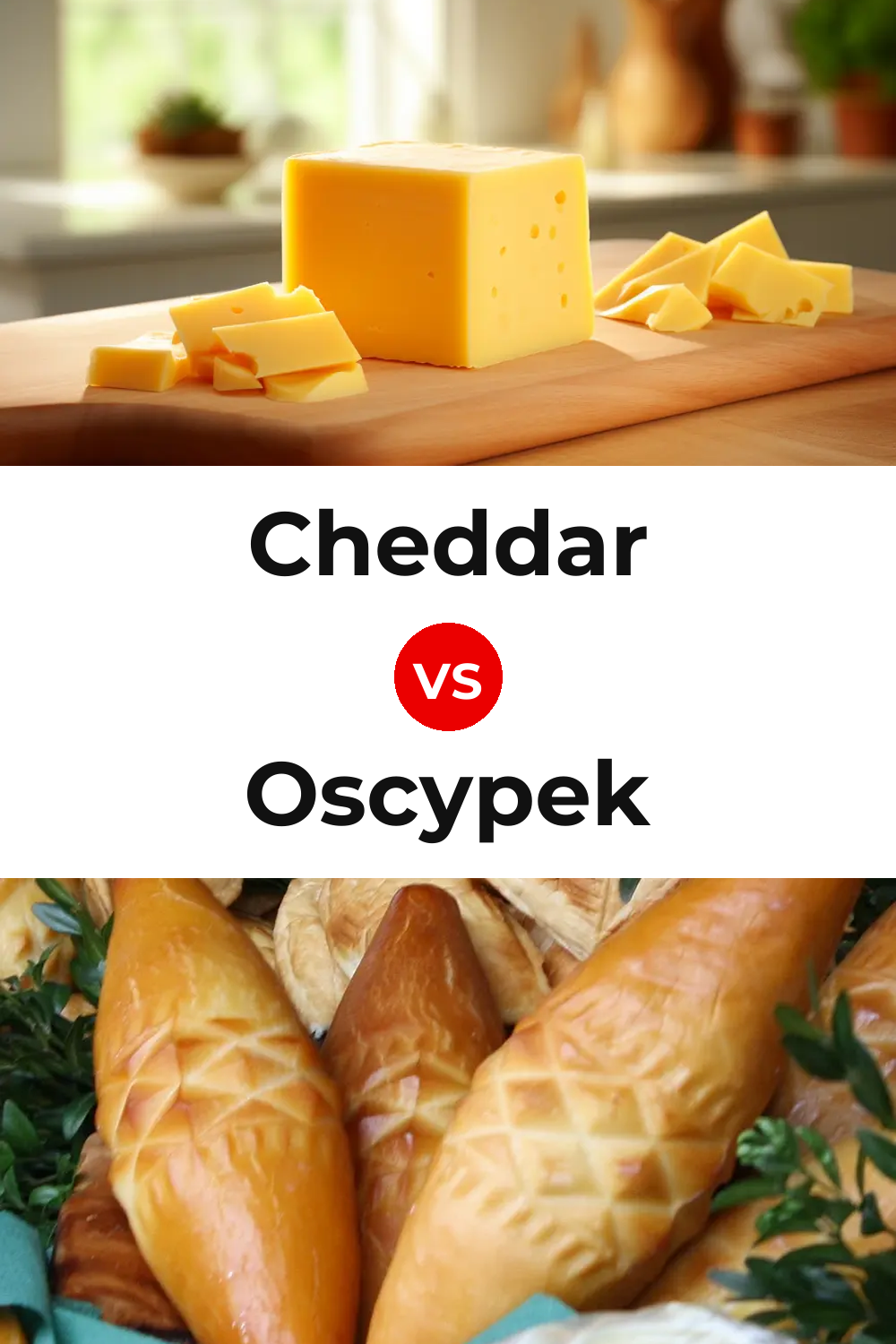 Cheddar Cheese vs Oscypek Cheese Pinterest comparison