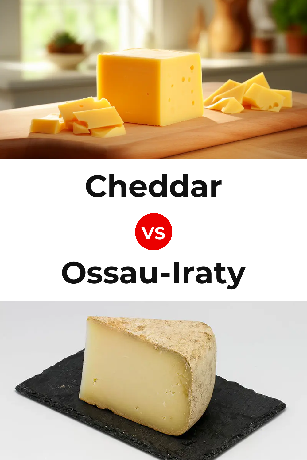 Cheddar Cheese vs Ossau-Iraty Cheese Pinterest comparison