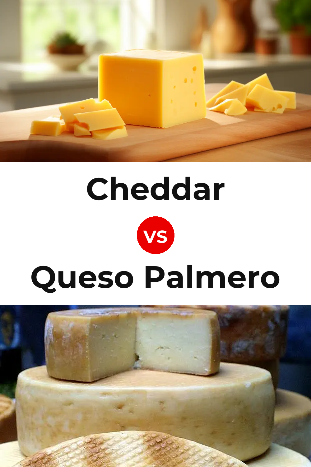 Cheddar Cheese vs Queso Palmero Pinterest comparison