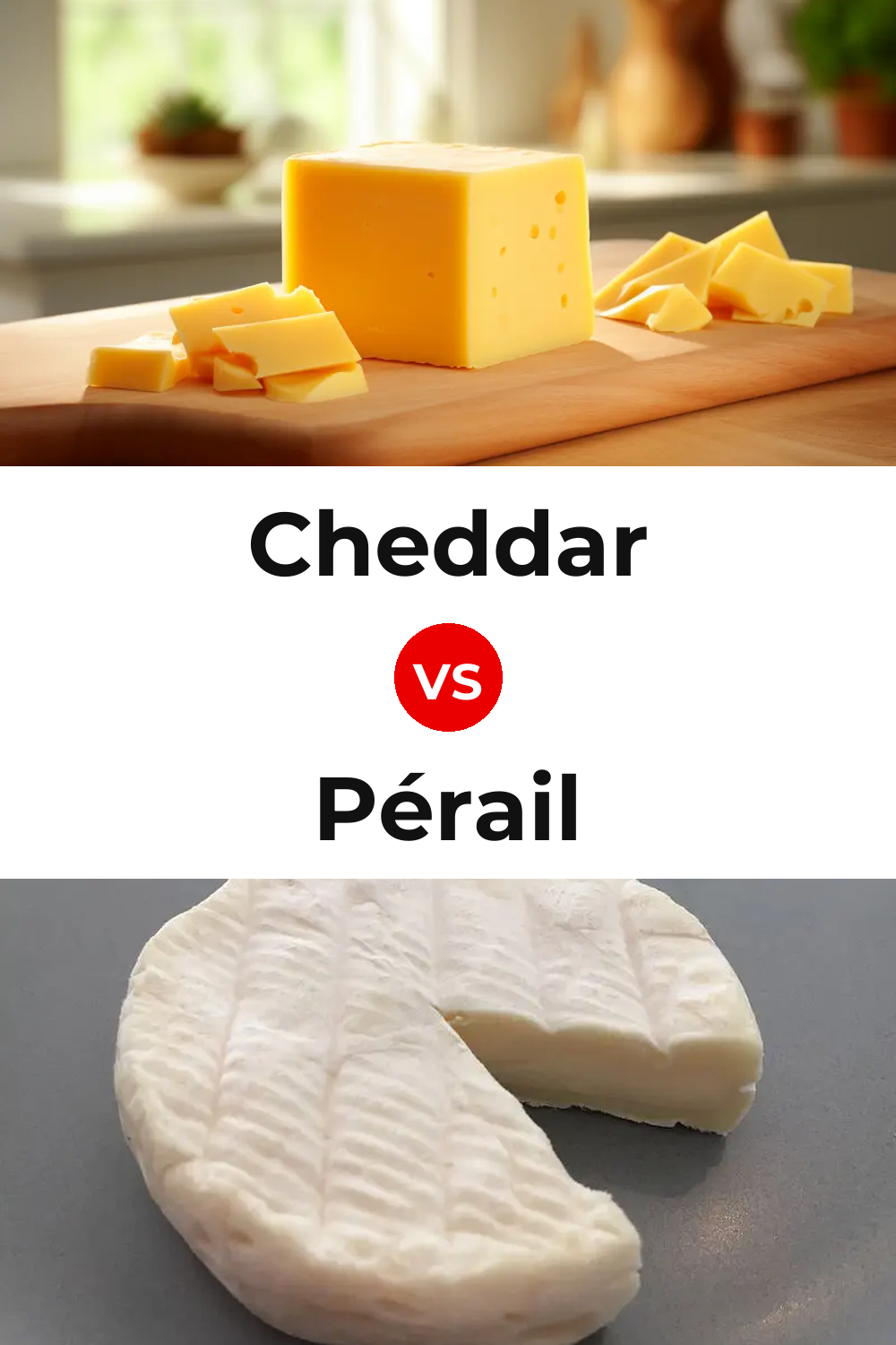 Cheddar Cheese vs Pérail Cheese Pinterest comparison