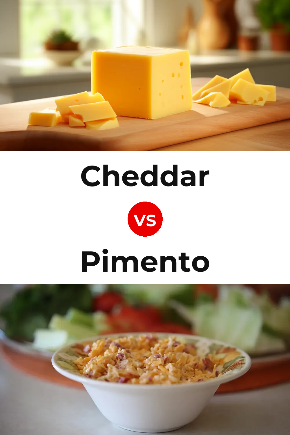 Cheddar Cheese vs Pimento Cheese Pinterest comparison