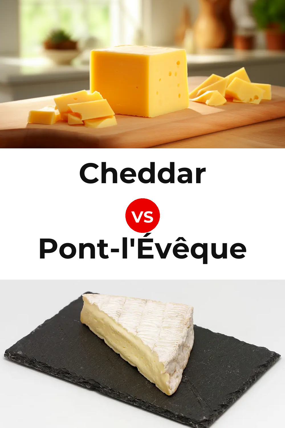 Cheddar Cheese vs Pont-l'Évêque Cheese Pinterest comparison