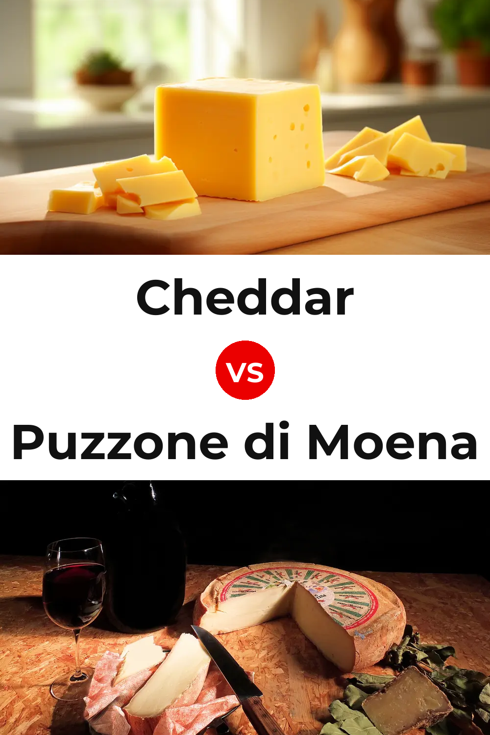 Cheddar Cheese vs Puzzone di Moena Cheese Pinterest comparison