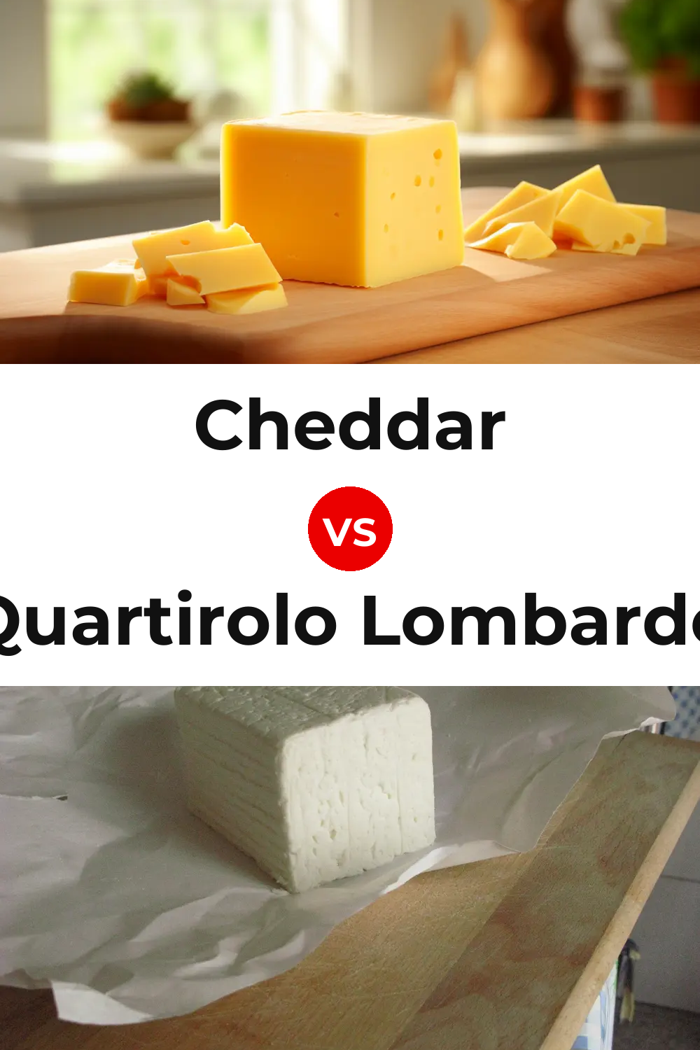 Cheddar Cheese vs Quartirolo Lombardo Cheese Pinterest comparison