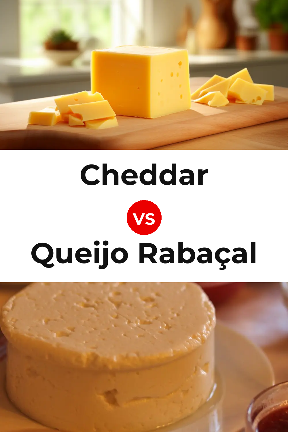 Cheddar Cheese vs Queijo Rabaçal Pinterest comparison