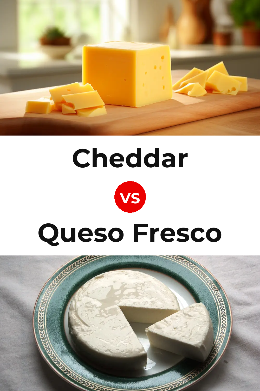 Cheddar Cheese vs Queso Fresco Pinterest comparison
