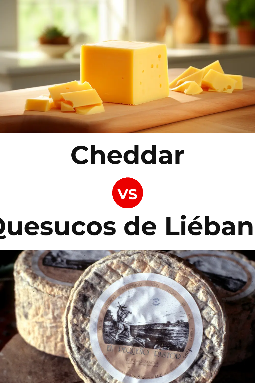 Cheddar Cheese vs Quesucos de Liébana Cheese Pinterest comparison