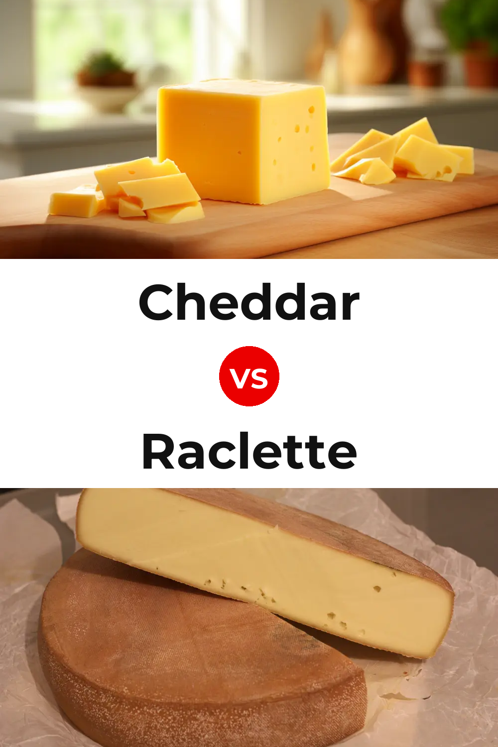 Cheddar Cheese vs Raclette Cheese Pinterest comparison