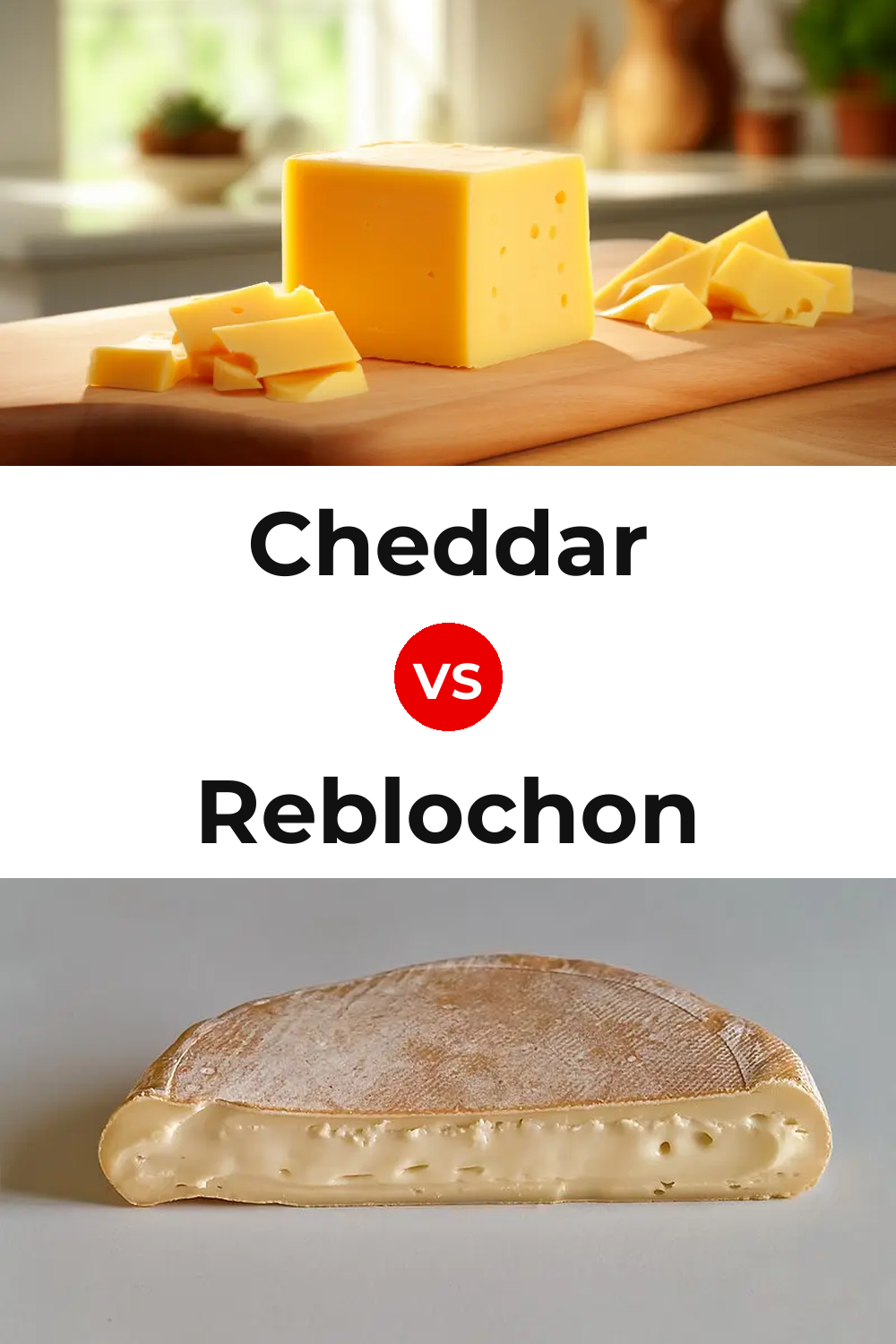 Cheddar Cheese vs Reblochon Cheese Pinterest comparison