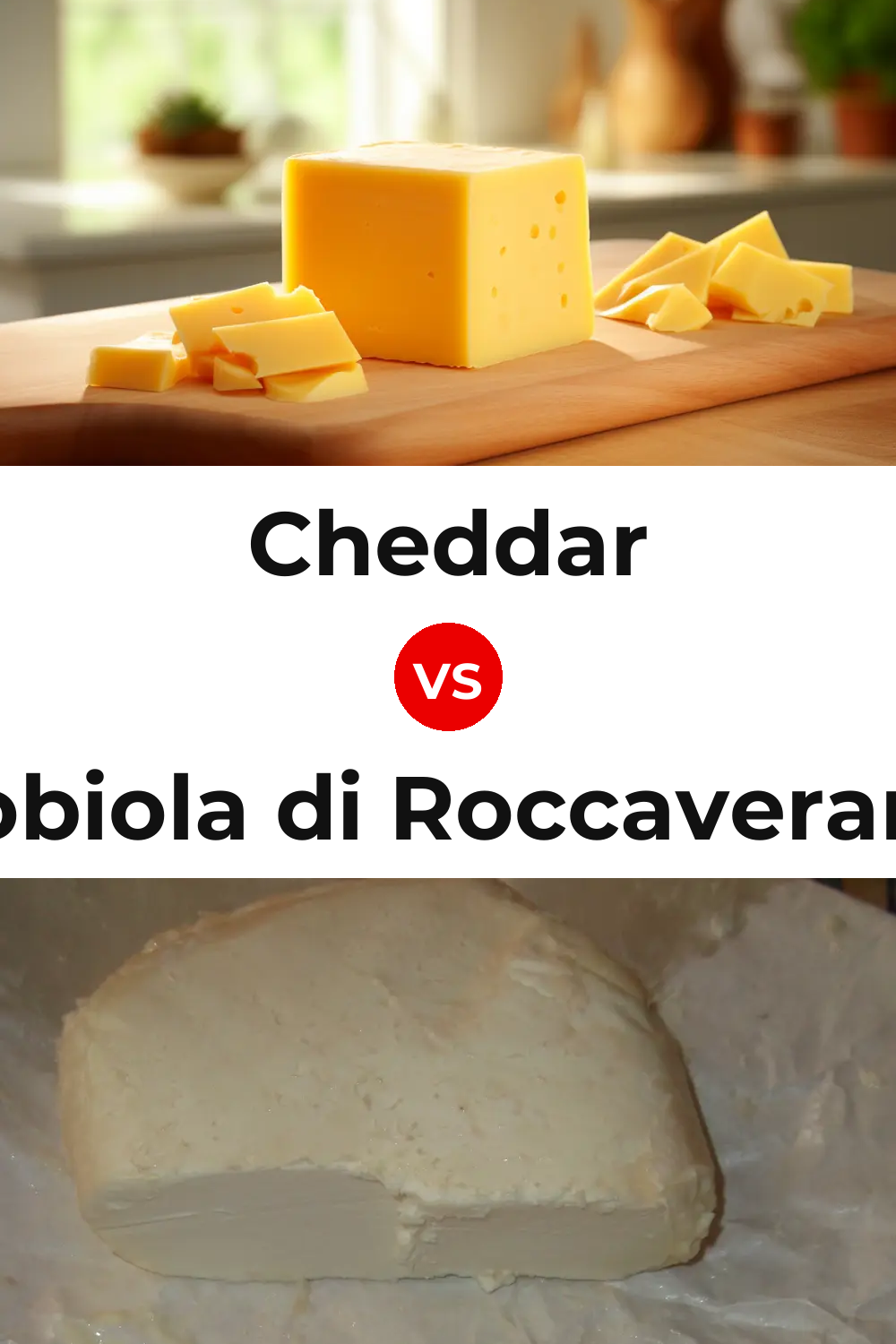 Cheddar Cheese vs Robiola di Roccaverano Cheese Pinterest comparison