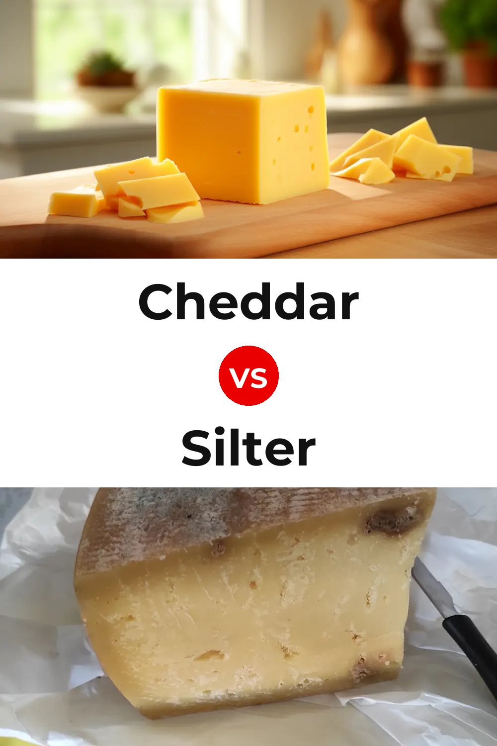 Cheddar Cheese vs Silter Cheese Pinterest comparison