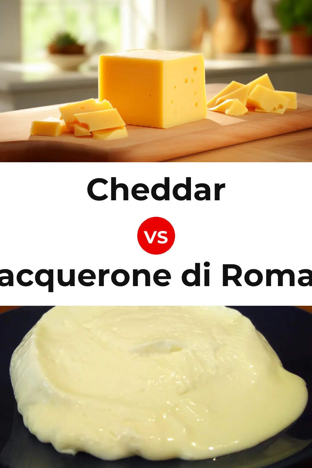 Cheddar Cheese vs Squacquerone di Romagna Cheese Pinterest comparison