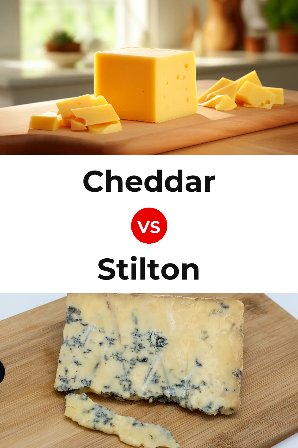 Cheddar Cheese vs Stilton Cheese Pinterest comparison