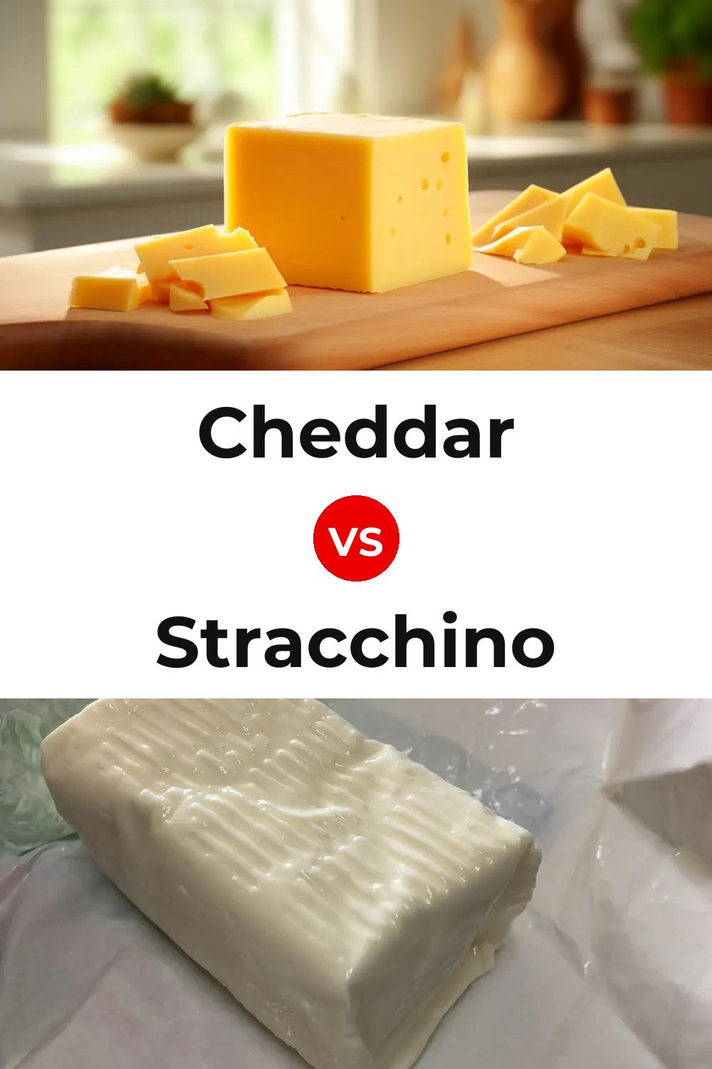Cheddar Cheese vs Stracchino Cheese Pinterest comparison