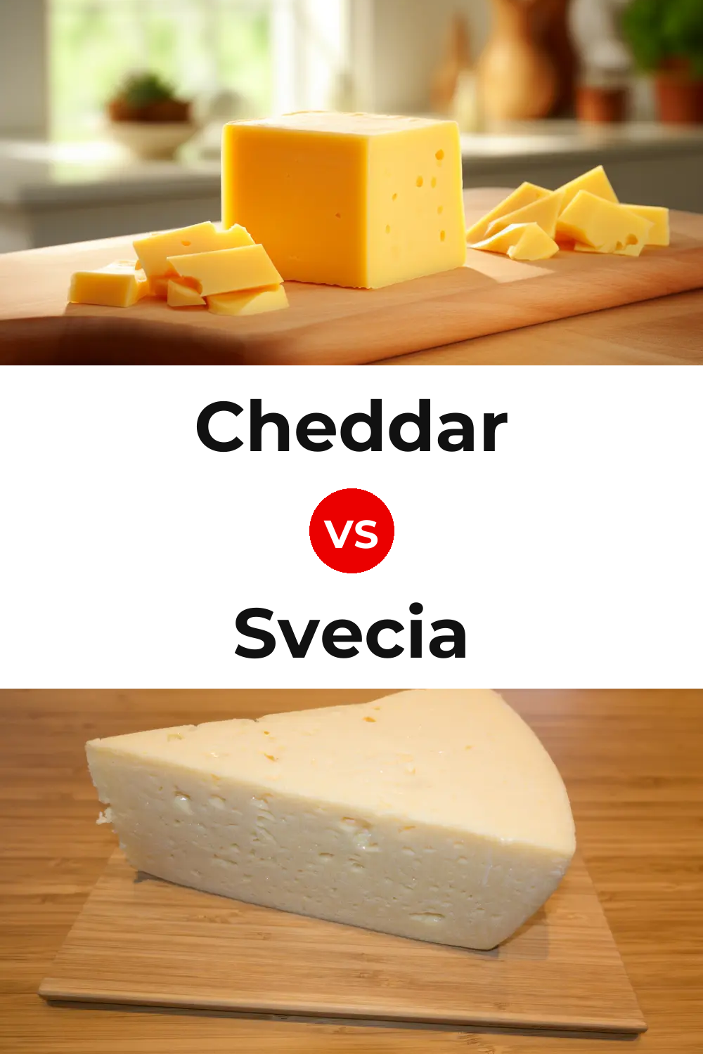 Cheddar Cheese vs Svecia Cheese Pinterest comparison