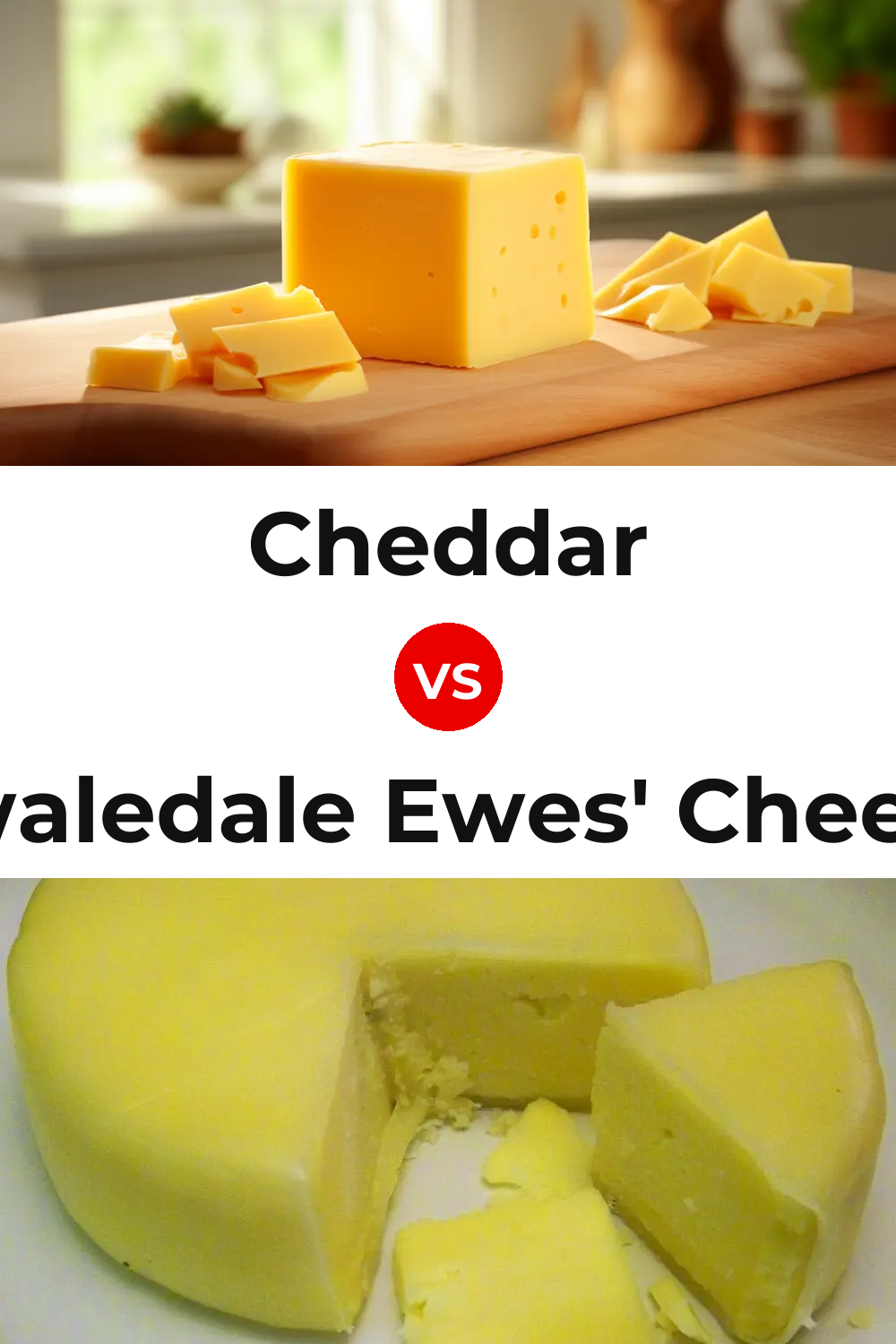 Cheddar Cheese vs Swaledale Ewes' Cheese Pinterest comparison