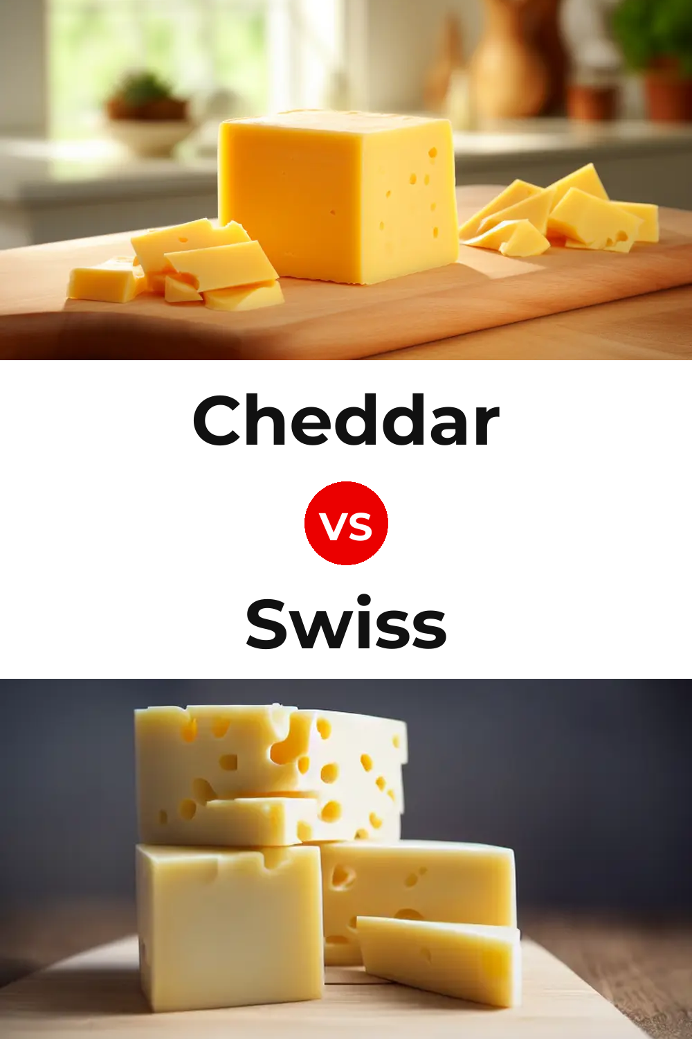 Cheddar Cheese vs Swiss Cheese Pinterest comparison