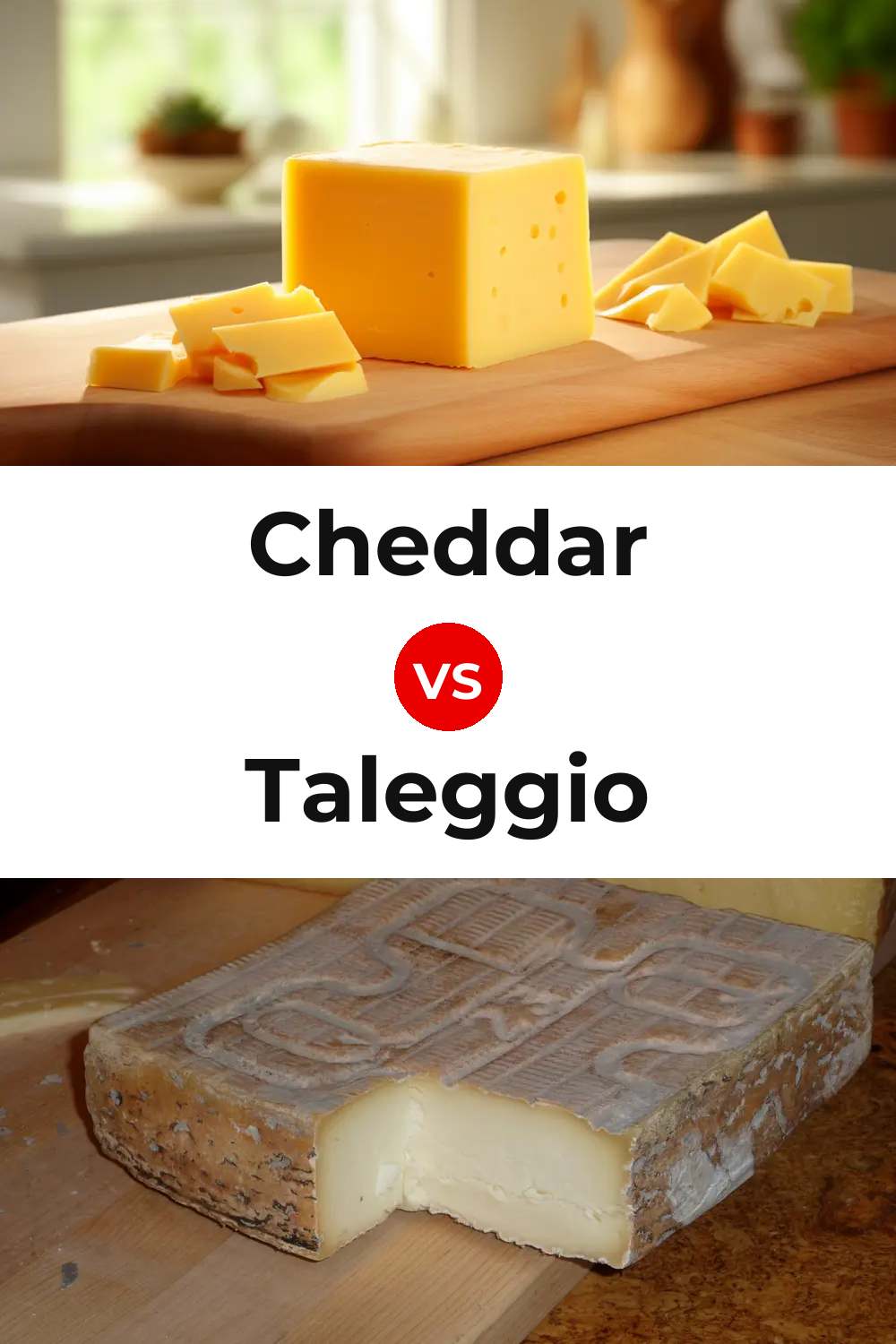 Cheddar Cheese vs Taleggio Cheese Pinterest comparison