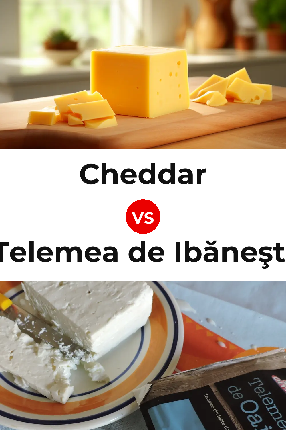 Cheddar Cheese vs Telemea de Ibăneşti Cheese Pinterest comparison