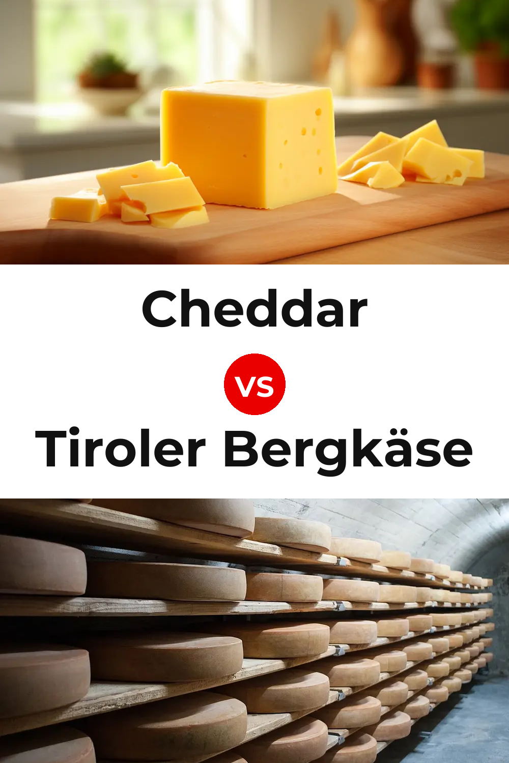 Cheddar Cheese vs Tiroler Bergkäse Cheese Pinterest comparison