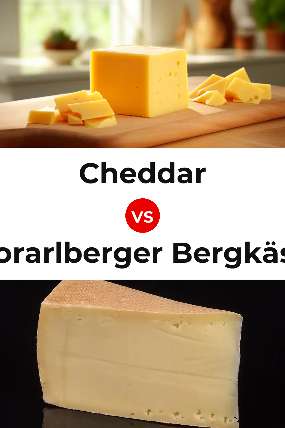 Cheddar Cheese vs Vorarlberger Bergkäse Cheese Pinterest comparison
