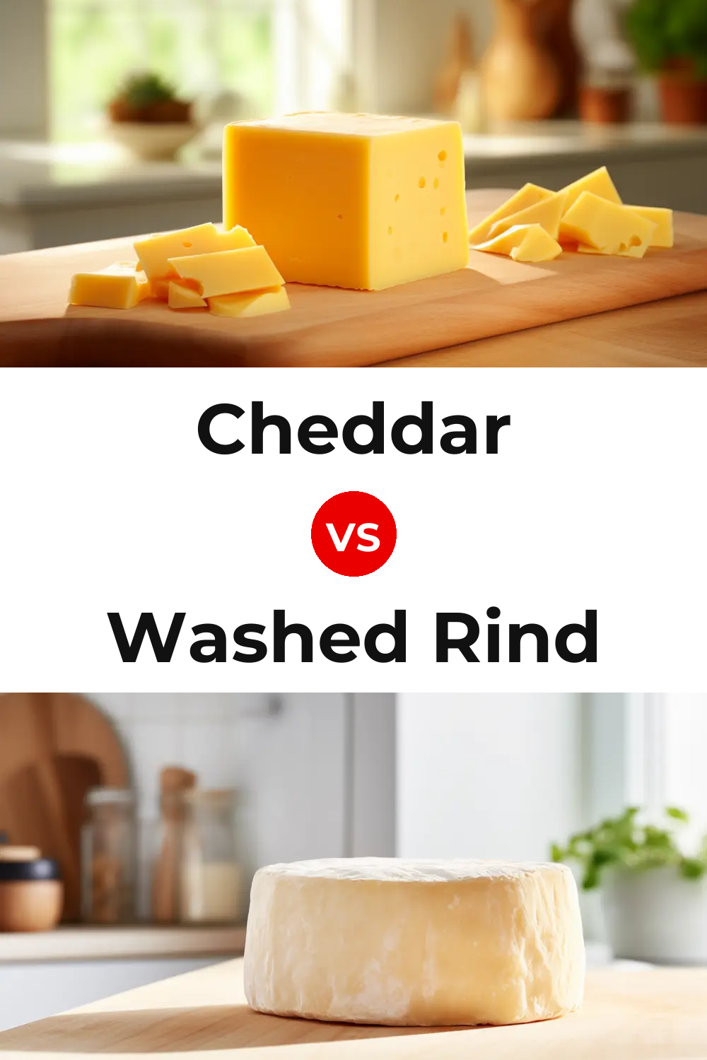Cheddar Cheese vs Washed Rind Cheese Pinterest comparison
